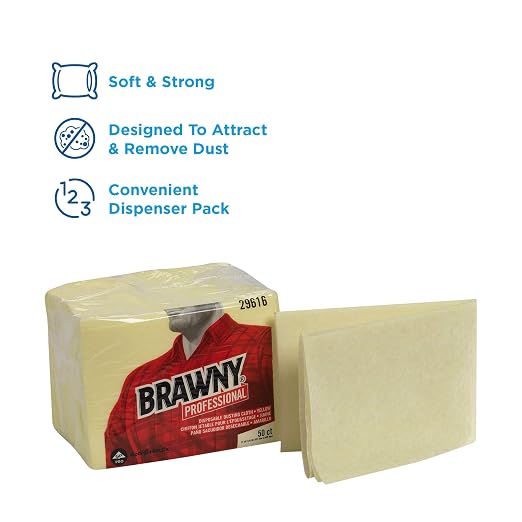 Georgia-Pacific Brawny Yellow 1/8 Fold Disposable Dusting Cloth by GP PRO - Image 2