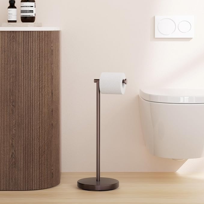 KES Bronze Toilet Paper Holder Stand, Toilet Roll Holder Free Standing - Image 6