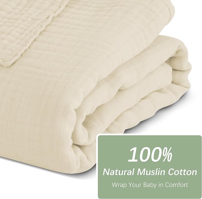 SWEET DOLPHIN Muslin Baby Bath Towels Blanket - Image 4