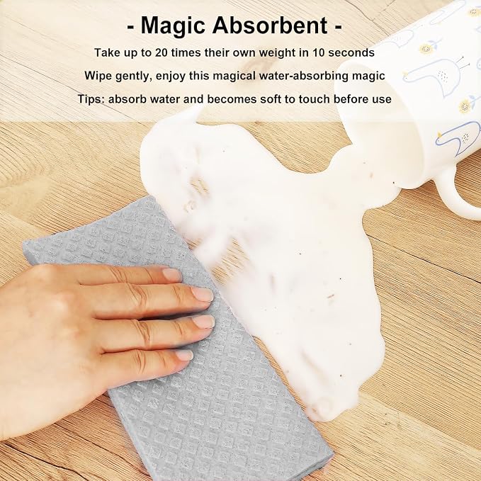 10 Packs Swedish Dishcloths for Kitchen, Reusable Paper Towels Compostable - Image 4