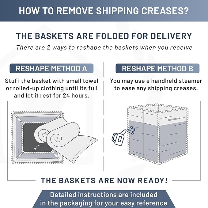 NaturalCozy Storage Cubes 9”x9”x7”Cotton Rope Woven Baskets - Image 5