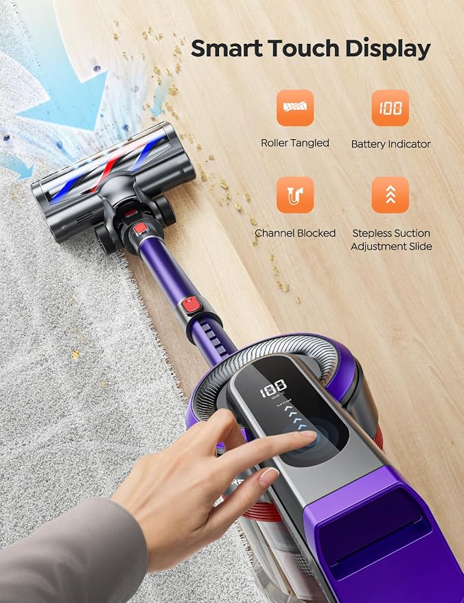 Cordless Vacuum Cleaner, 450W 45Kpa Vacuum Cleaners - Image 2