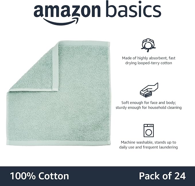 Amazon Basics Cotton Washcloths - Image 4