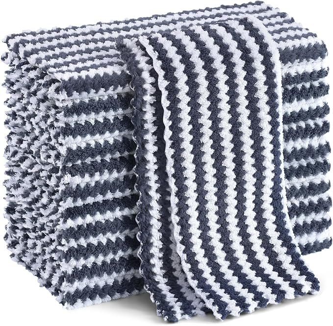 Homaxy 12 Pack Kitchen Dish Cloths, Ultra Soft and Absorbent Dish Towels by Homaxy