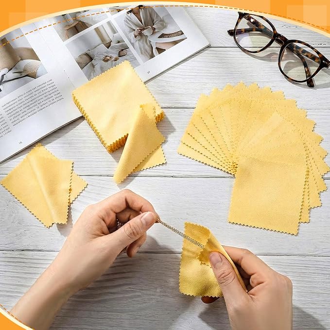 Hoteam 500 Pcs Jewelry Cleaning Cloth Silver Polishing Cleaner Cloth Jewelry - Image 5