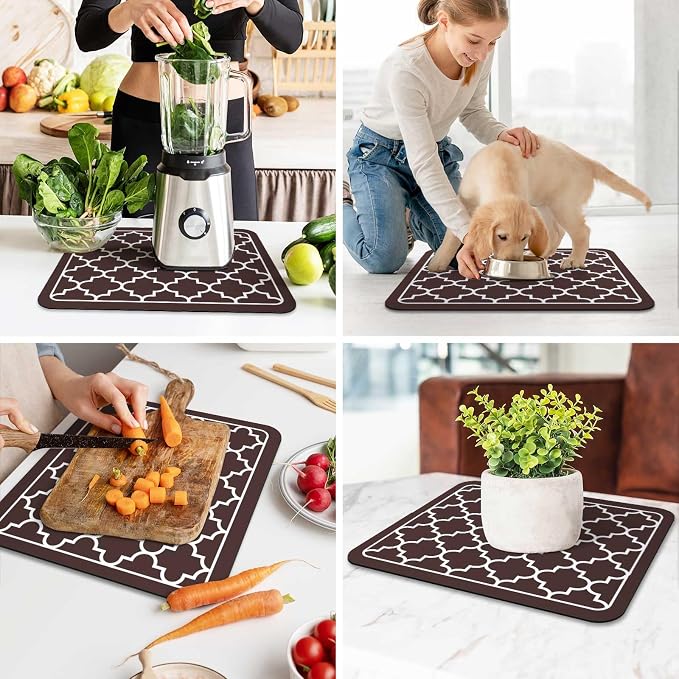 WISELIFE Dish Drying Mat Super Absorbent Drying Mat Large Dish Drying Mats - Image 6
