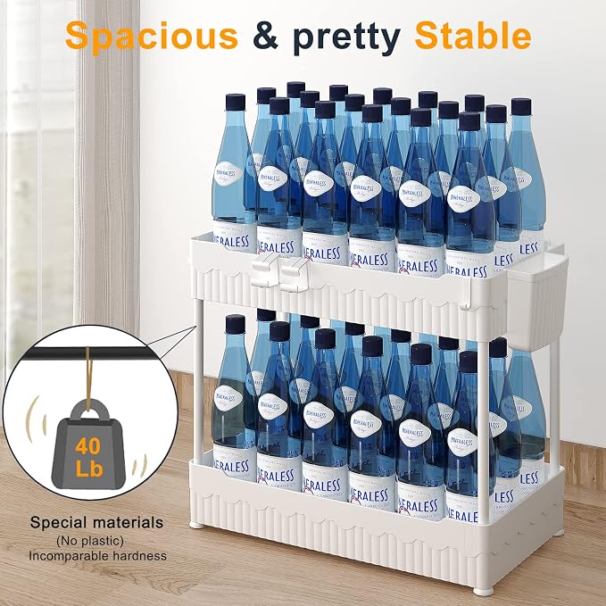 2 Pack Under Sink Organizer, Under Bathroom Cabinet Organizer - Image 4