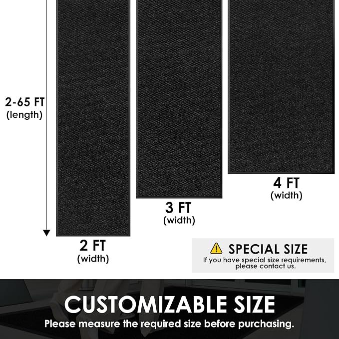 4′ x 6′ Front Door Mat Indoor Outdoor Entrance, Commercial Floor Mat Heavy Duty - Image 2