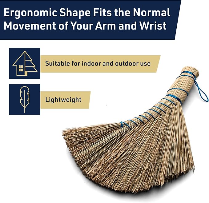 Natural Straw Whisk Broom - Image 3