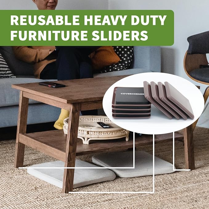Furniture Sliders for Carpet 16 PCS - Image 6