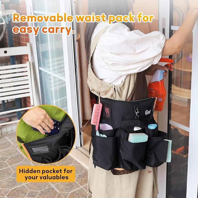 YMU Large Rolling Cleaning Caddy Bag - Image 3