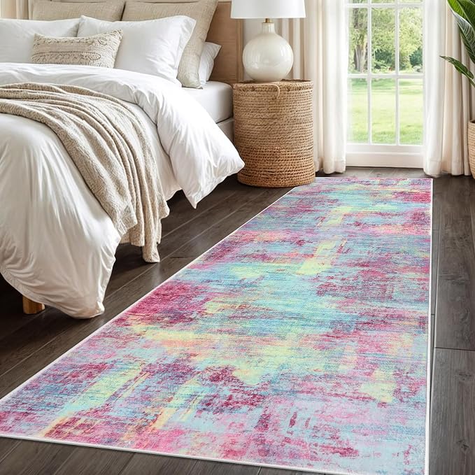 IOHOUZE Abstract Runner Rug 3x8 Ft Washable Runners - Image 8