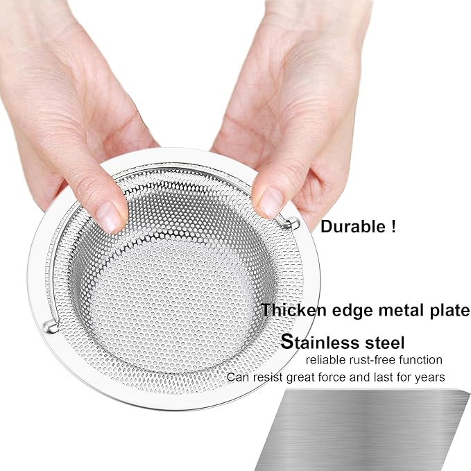 LASSHSWA Kitchen Sink Strainer Stainless Steel, Kitchen Sink Drain Strainer - Image 3