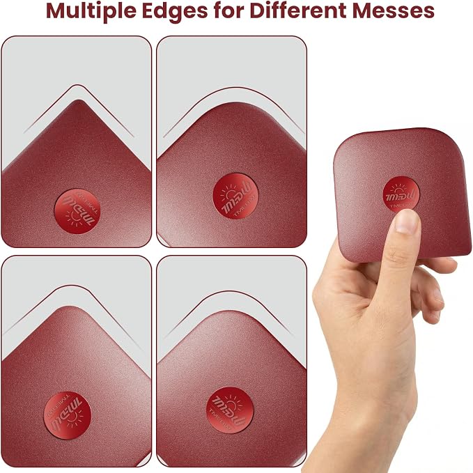 Pan Scraper, Pan Scraper Plastic, Food Safe, High Heat Resistant-Red - Image 3
