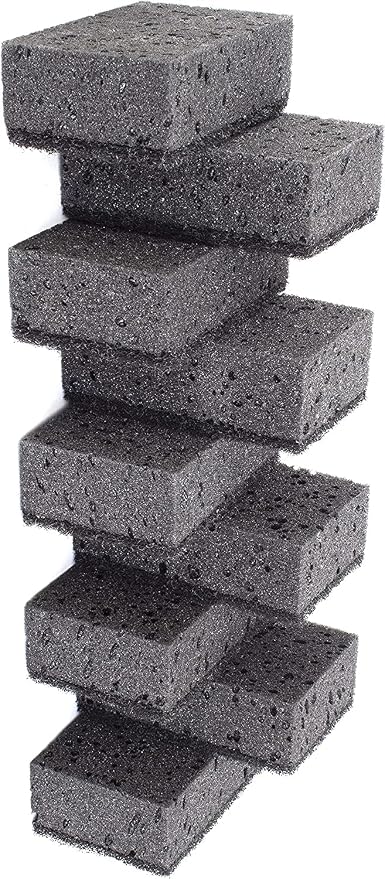 Black Scrub Sponges. Made in Europe. 9 Pack, 4.3x2.8x1.4 inches. Heavy Duty and by Okleen