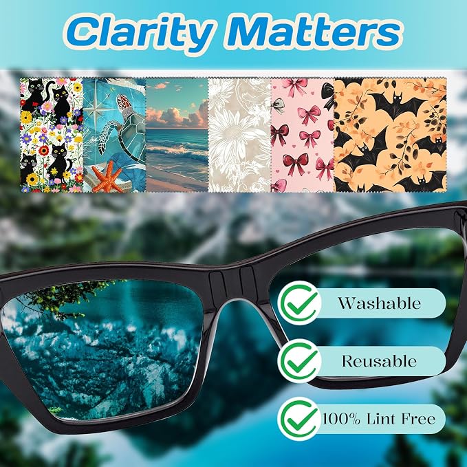 6 PCS Glasses Cleaning Cloth Eyeglass Lens Cleaning Cloth Eyeglasses Wipes - Image 3