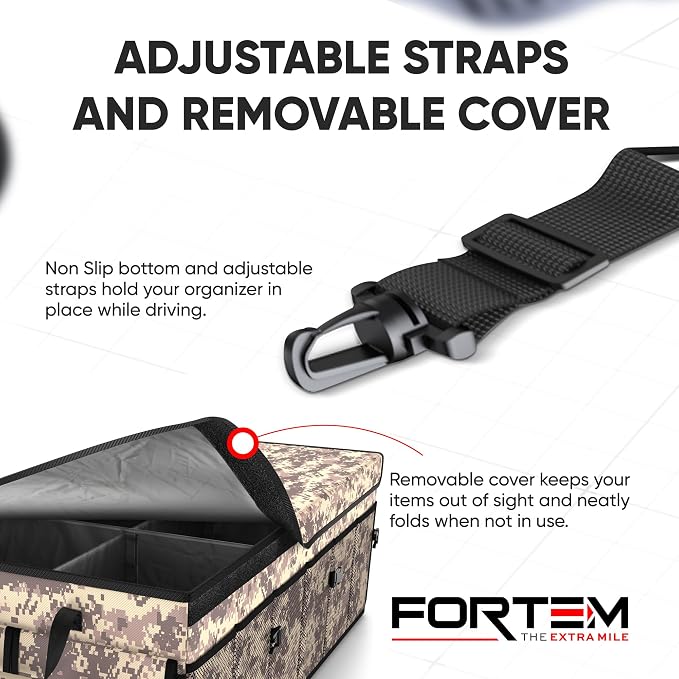 FORTEM Trunk Organizer For SUV Car Trunk Organizer, Foldable Storage, Car - Image 5