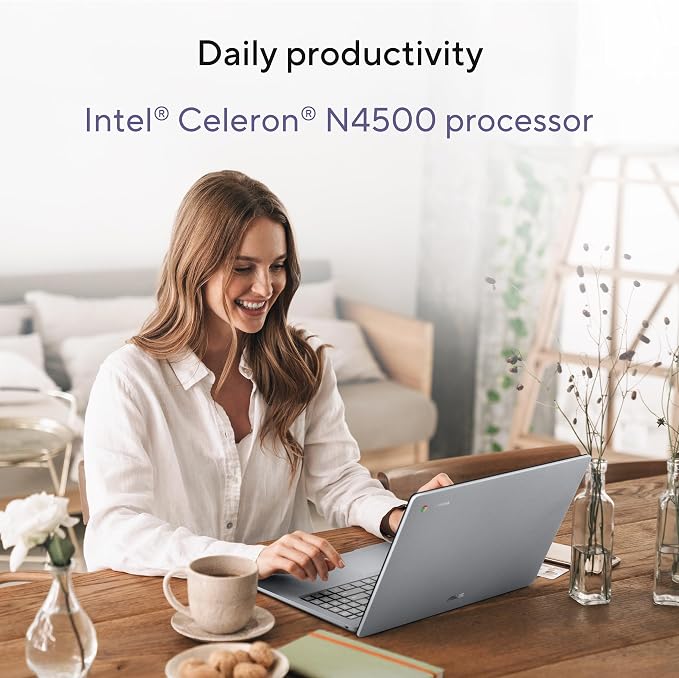 ASUS Chromebook CX15 Laptop, 15.6" FHD Anti-Glare Display, Intel Celeron N4500 - Image 5