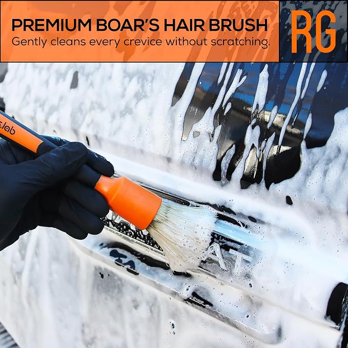Suds Lab Detailing Brush with Rubberized Bristles, Car Detailing Wheel Brush - Image 2