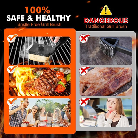 Sponge Grill Brush for Outdoor Grill, Upgraded Safe Bristle Free Grill Brush - Image 2