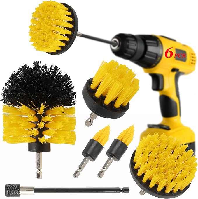 6Pcs Drill Brush Cleaning Kit for Shower & Bathtub by Unknown