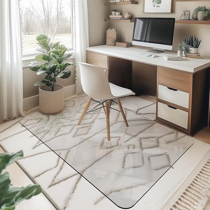 Office Chair Mat for Carpet & Hardwood, Upgraded 32" x 48" Dual Use Tempered - Image 9