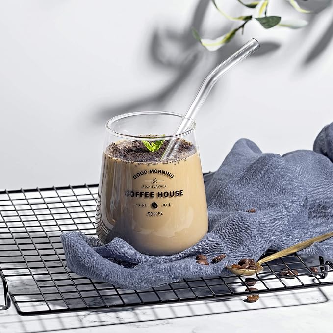 12-Pack Reusable Glass Straw, Size 8.5''x10 MM, Including 6 Straight and 6 Bent - Image 5