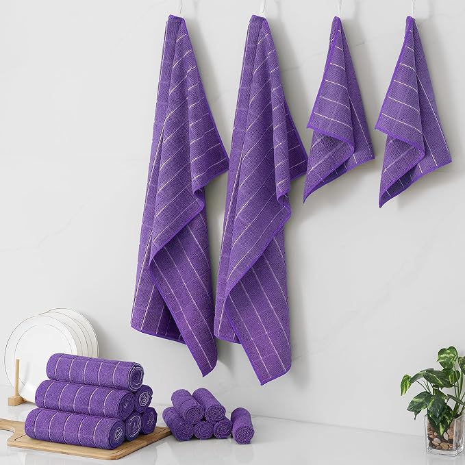 Homaxy Microfiber Kitchen Towels and Dishcloths Set, 20 Pack Soft and Absorbent - Image 8