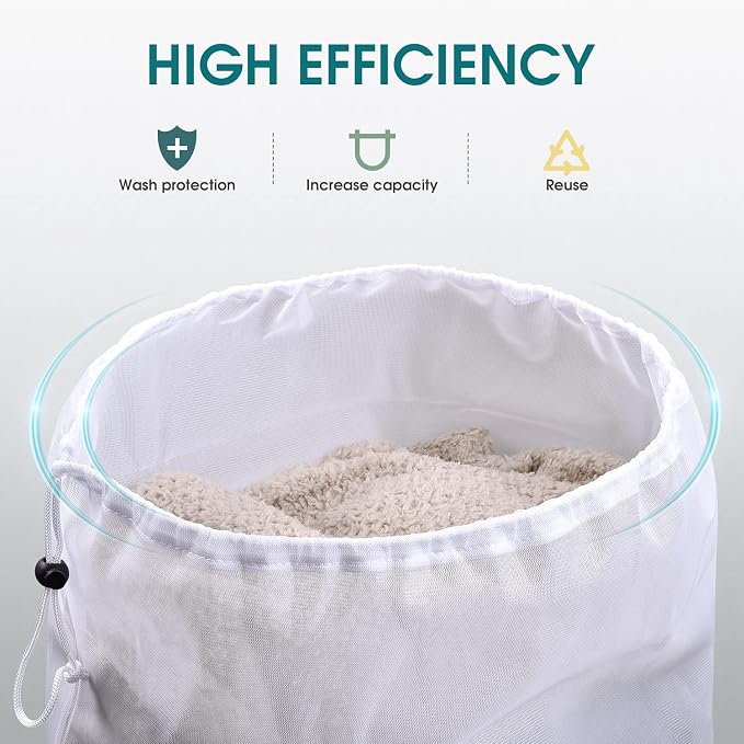 OTraki 2 Pcs Large Mesh Laundry Bags, 24X36 Inch Heavy Duty Drawstring Laundry - Image 5