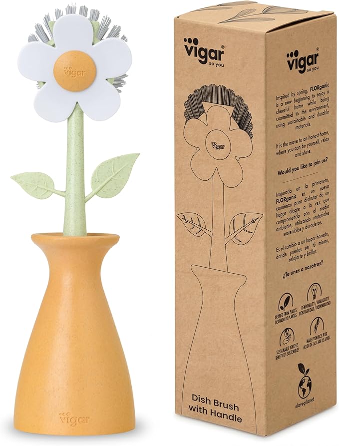 Vigar Florganic Daisy-Shaped Dish Brush by VIGAR