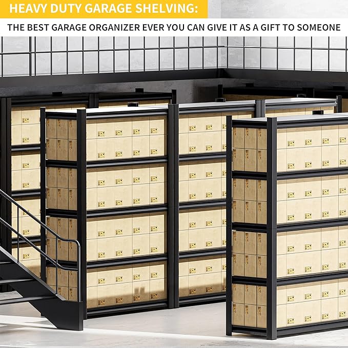 Garage Shelving, Thickened 72" Storage Shelves Heavy Duty Shelving Units and - Image 6