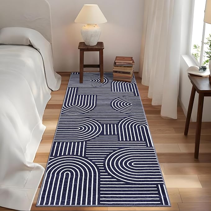 Modern Rug 2x6 Runners for Hallways, Abstract Kitchen Runner Rugs Non Slip Bath - Image 3