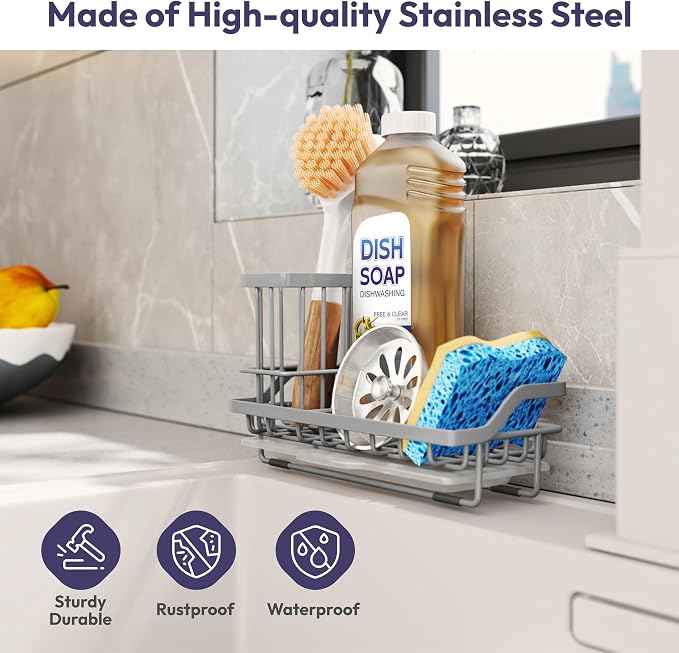 SWTYMIKI Sink Caddy Sponge Holder - Image 2