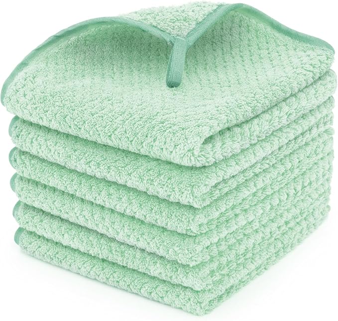 6 Pack Washcloth Set, Waffle Washcloth Towels Set, Microfiber Super Soft Highly by BESTCHOICEFORYOU%EF%BC%81