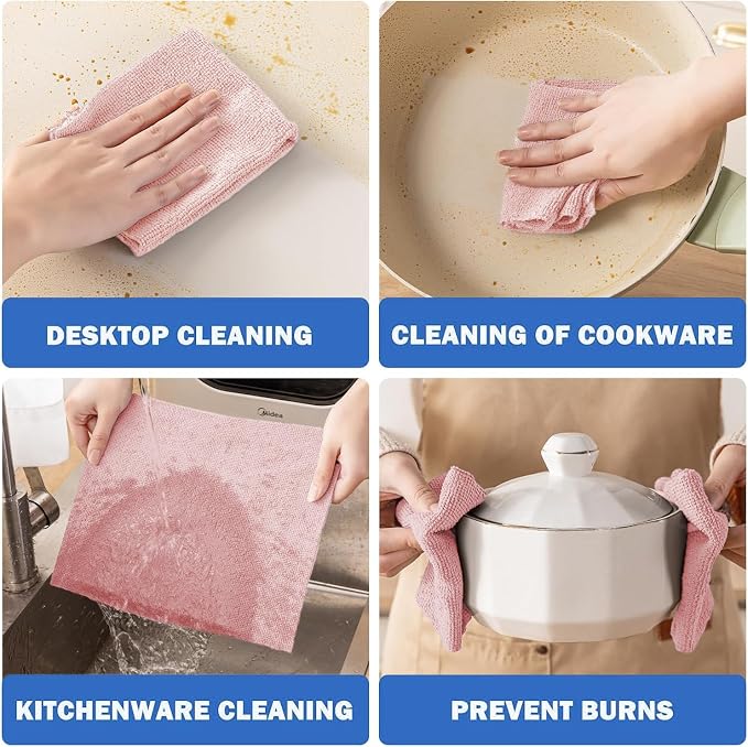 55 Pack Microfiber Cleaning Cloth Roll, Tear Away Reusable Towels, Ultra - Image 4