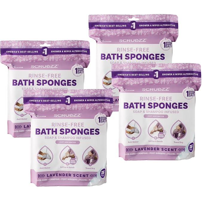 Scrubzz Disposable No Rinse Bathing Wipes by Scrubzz