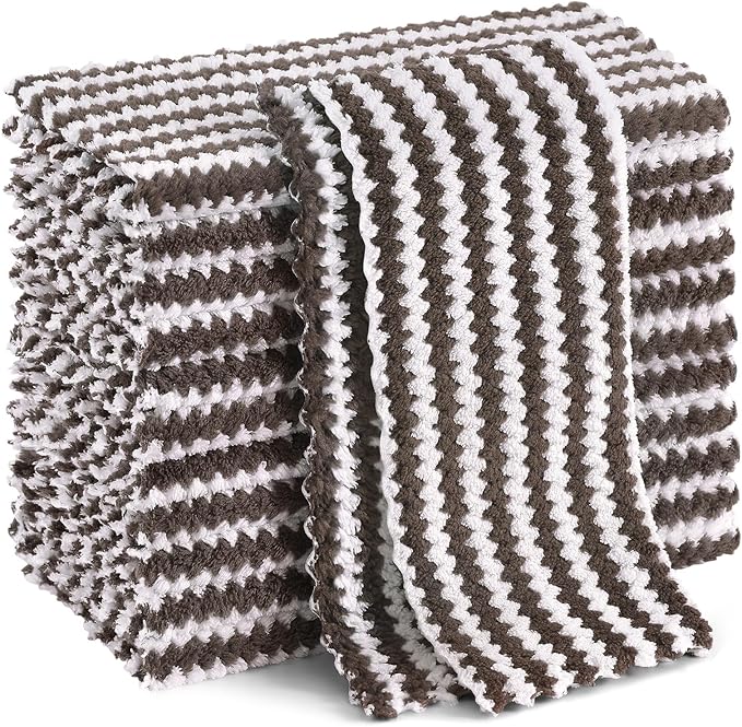 Homaxy 12 Pack Kitchen Dish Cloths, Ultra Soft and Absorbent Dish Towels by Homaxy
