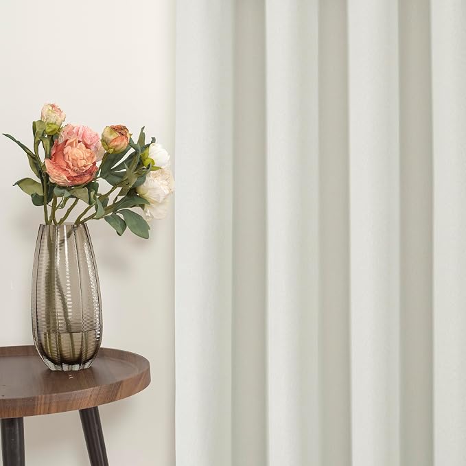 YoungsTex Ivory Linen 100% Blackout Curtains - Image 8