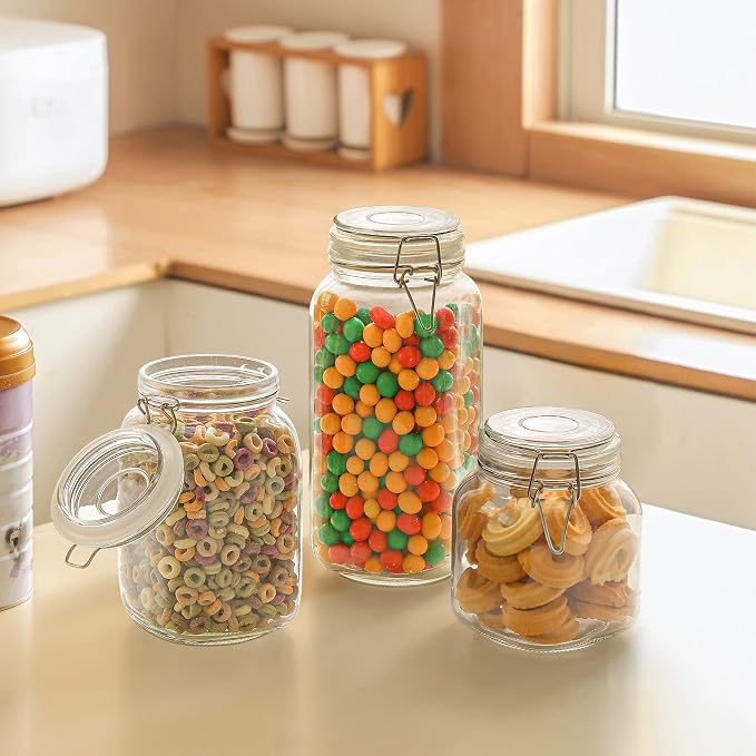 ComSaf Airtight Glass Canister Set of 3 - Image 4
