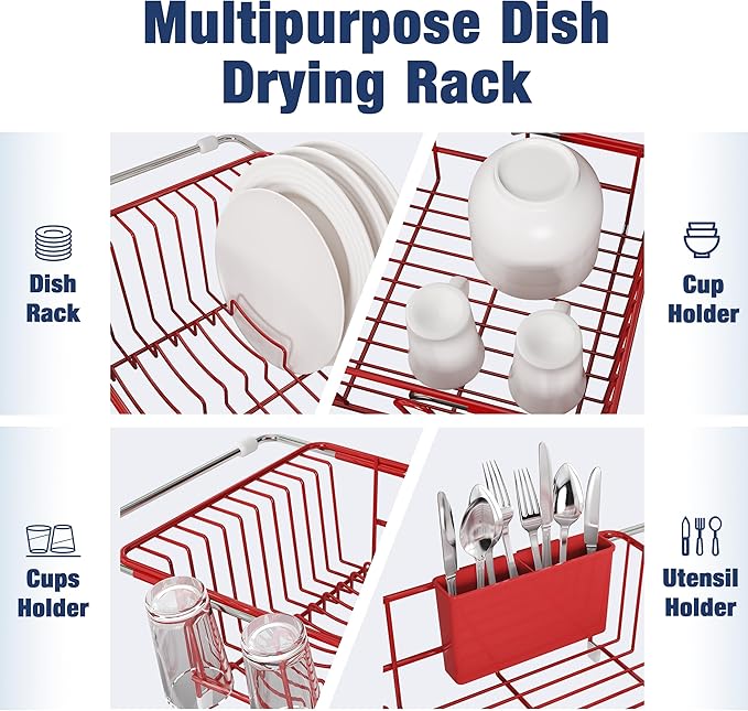 JASIWAY Dish Drying Rack in Sink, Dishes Drainers - Image 6