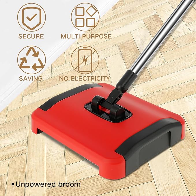 BS Carpet Floor Sweeper with Horsehair Manual Carpet Sweeper Cleaner - Image 7