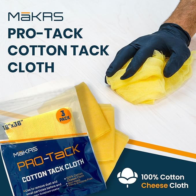 MāKRS 18" x 36" Pro-Tack Tack Cloth, Remove and Trap Dust Particles, 100% Cotton - Image 7
