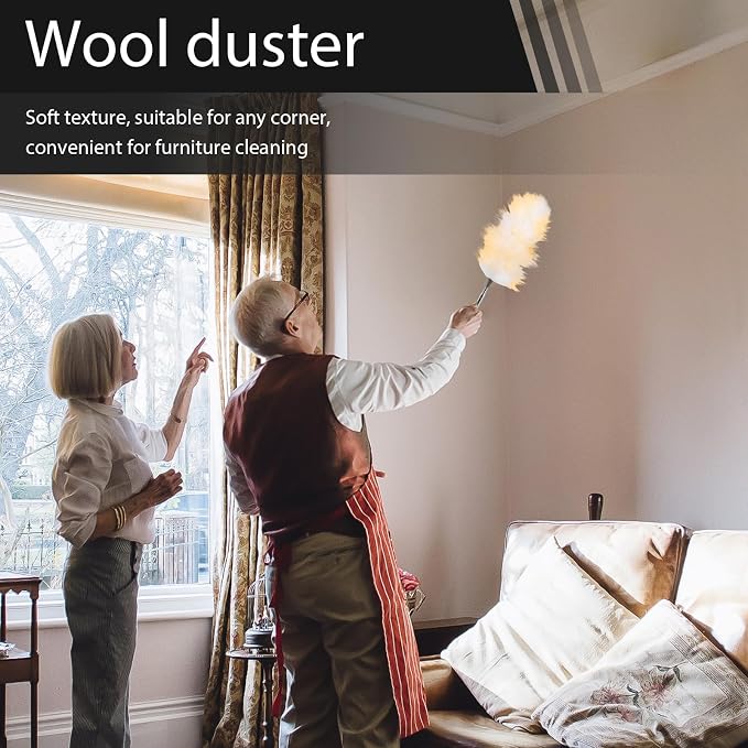 2Pcs Extendable Lambswool Duster Lightweight Ceiling Cleaning Lambswool Duster - Image 6