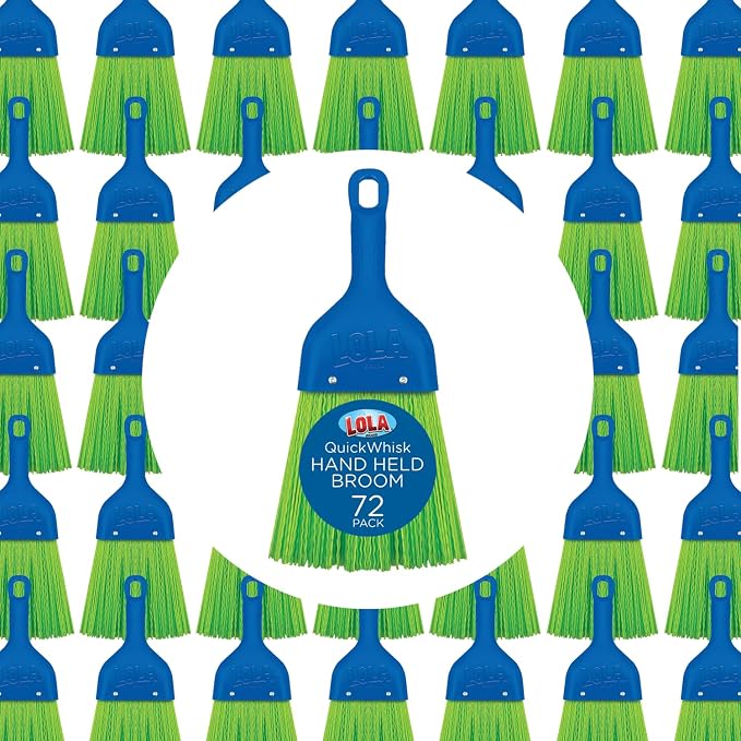 LOLA Whisk Broom, Hand Brush, 72 Pack Durable Bristles, Whisks Away Dirt & by LolaProducts