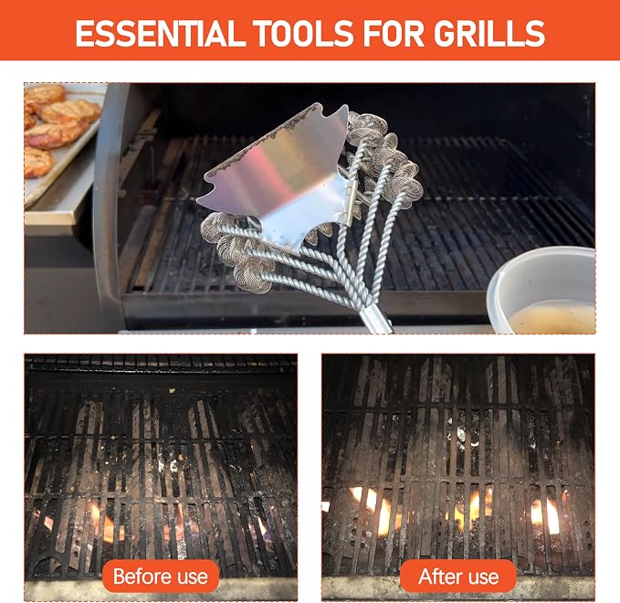Grill Brush with Scraper - Image 6