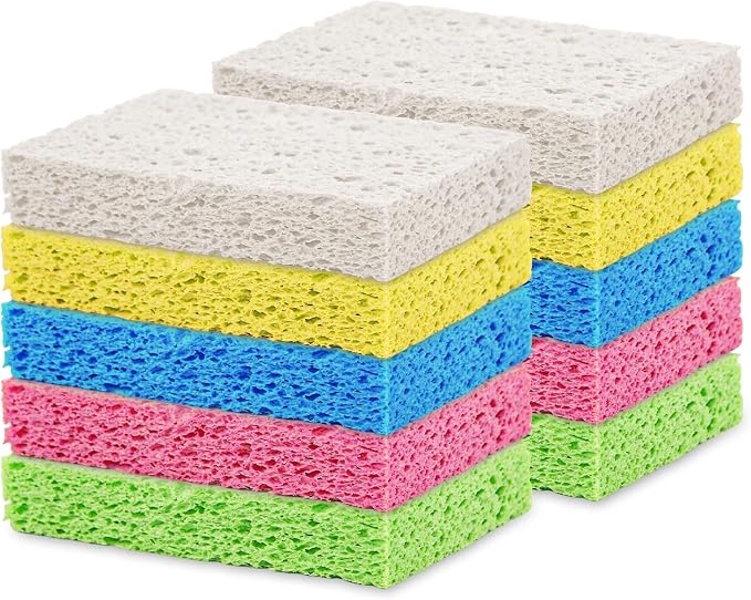 Dishwash Sponges, 10 Pack Non-Scratch Scrub Kitchen Sponges, Cleaning Sponges by Hipruict