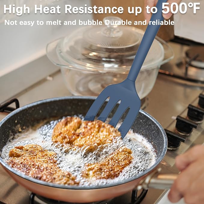 Coukre 2 Pack Silicone Spatula Set, High Heat Resistant, BPA Free Kitchen - Image 3