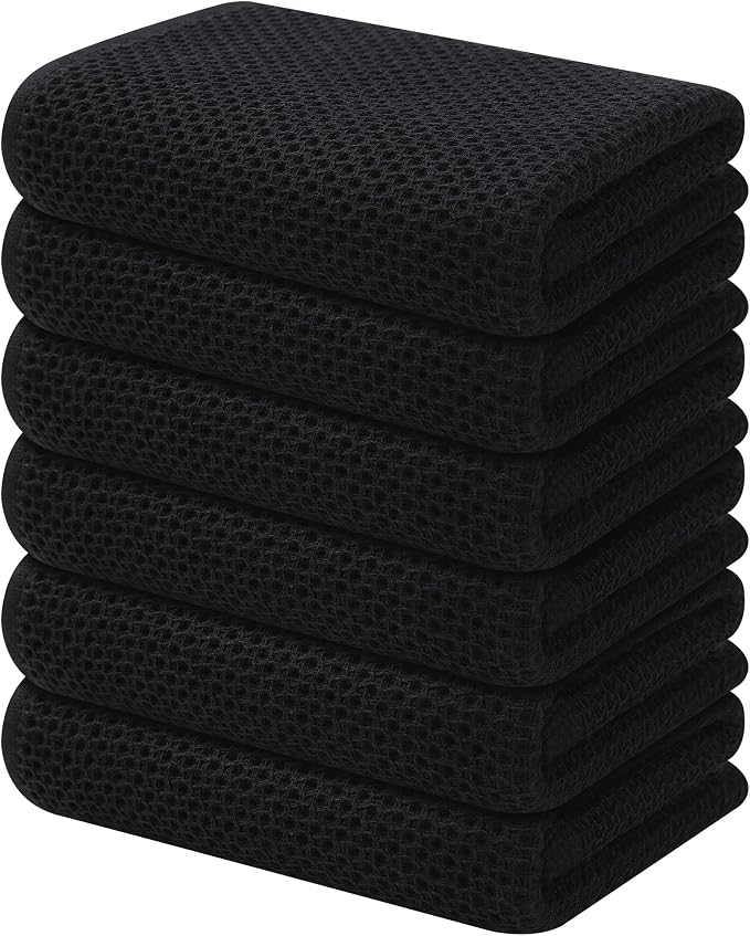 Kitinjoy 100% Cotton Waffle Weave Kitchen Hand Towels by Kitinjoy