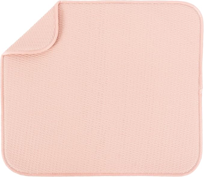S&T INC. Dish Drying Mat, 16” x 18”, Absorbent Microfiber Kitchen Counter Mat by STINC