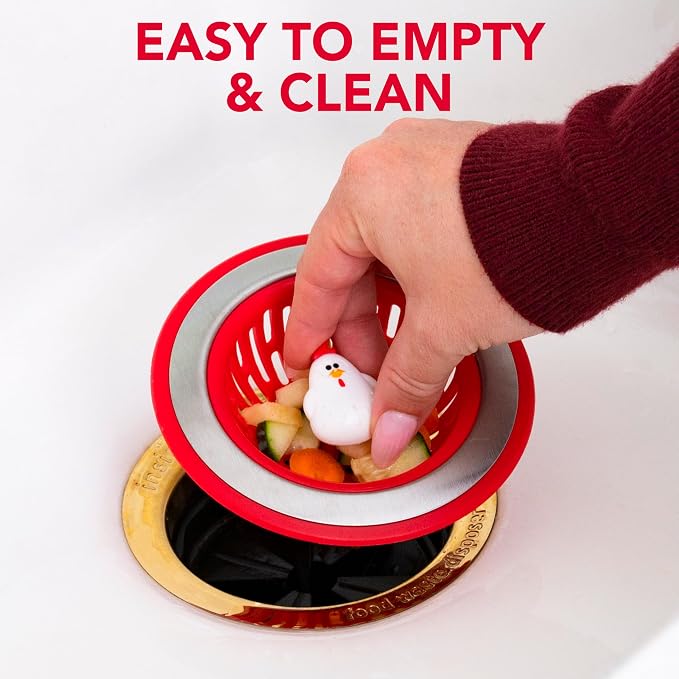 Joie Doodle Doo Kitchen Sink Strainer Basket, Fits All Standard Sinks, - Image 4